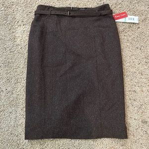 Rafaella brown belted skirt